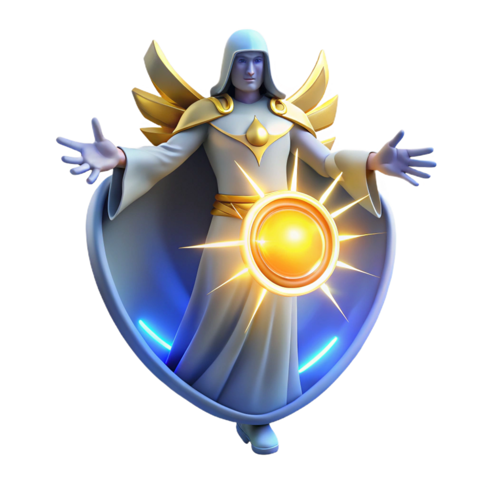 magnificent modern extraordinary abstract Radiant 3D Mage Illustration 4K premium png