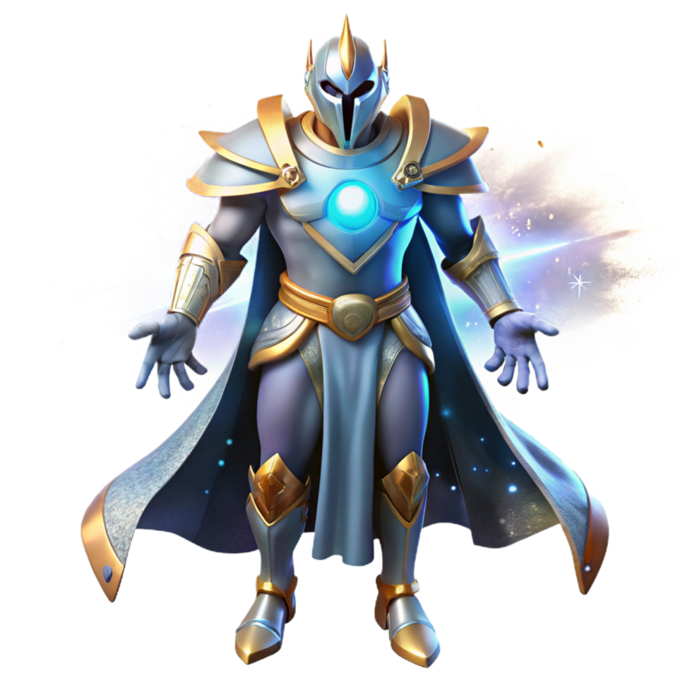 impressive artistic extraordinary minimalist Galactic Guardian 3D Illustration 4K professional png