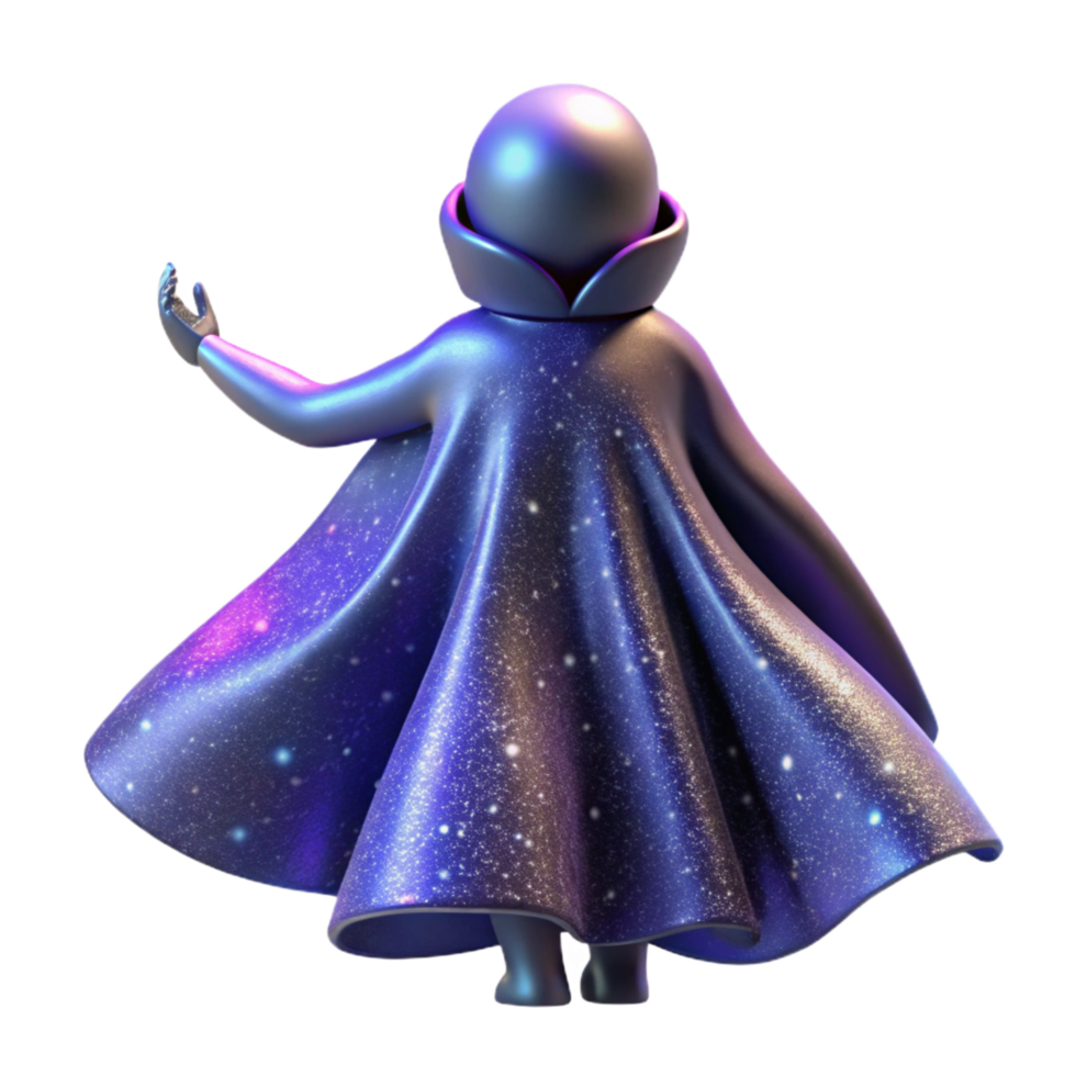Cosmic Cloak 3D Render png