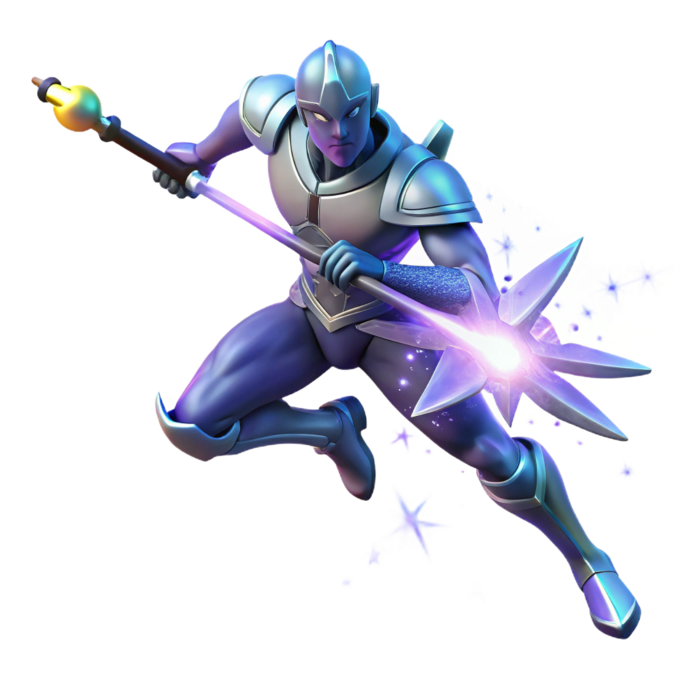 stunning artistic elegant creative 3D Render of a Fantasy Knight authentic detailed png