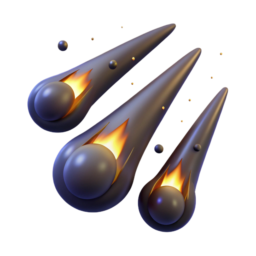 elegant vintage elegant classic Falling Meteor 3D Illustration 4K 4K png