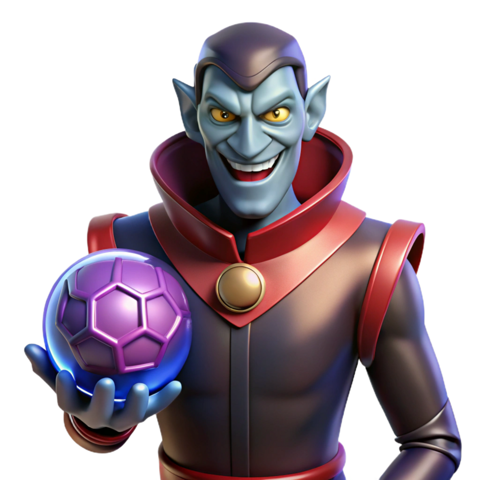 vibrant classic impressive classic Evil Villain 3D Render original professional png