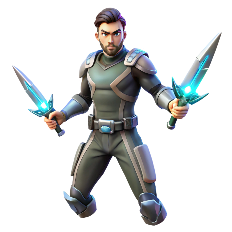 dramatic minimalist impressive minimalist 3D Render Futuristic Warrior detailed high quality png