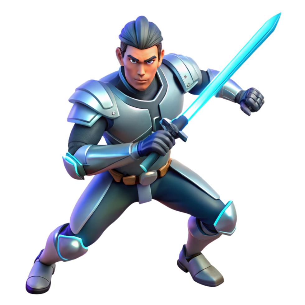 wonderful modern wonderful vintage 3D Render Futuristic Knight authentic exclusive png