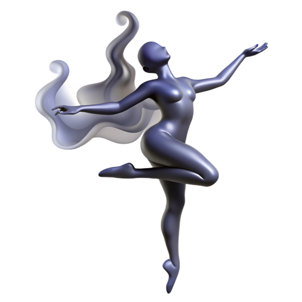 extraordinary abstract stunning minimalist Elegant 3D Dancer Figure high quality genuine png