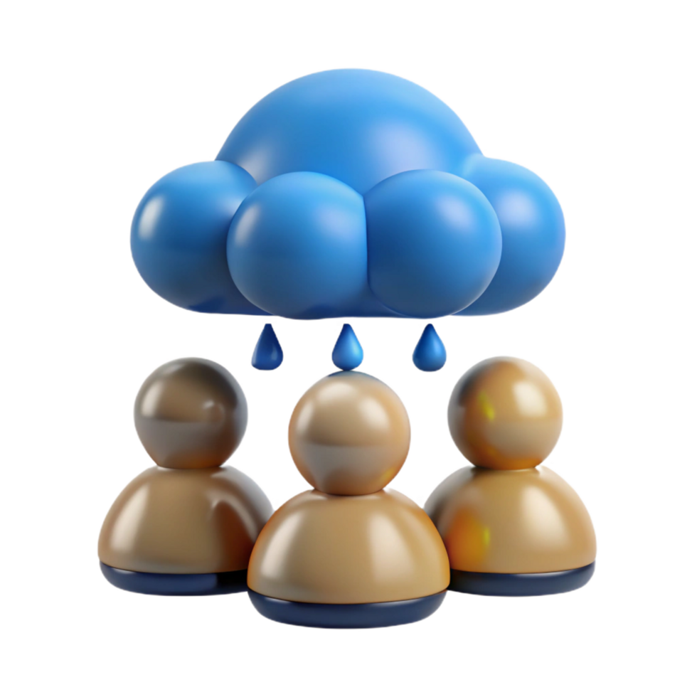 wonderful abstract elegant creative 3D Illustration Cloud Data Sharing high quality authentic png