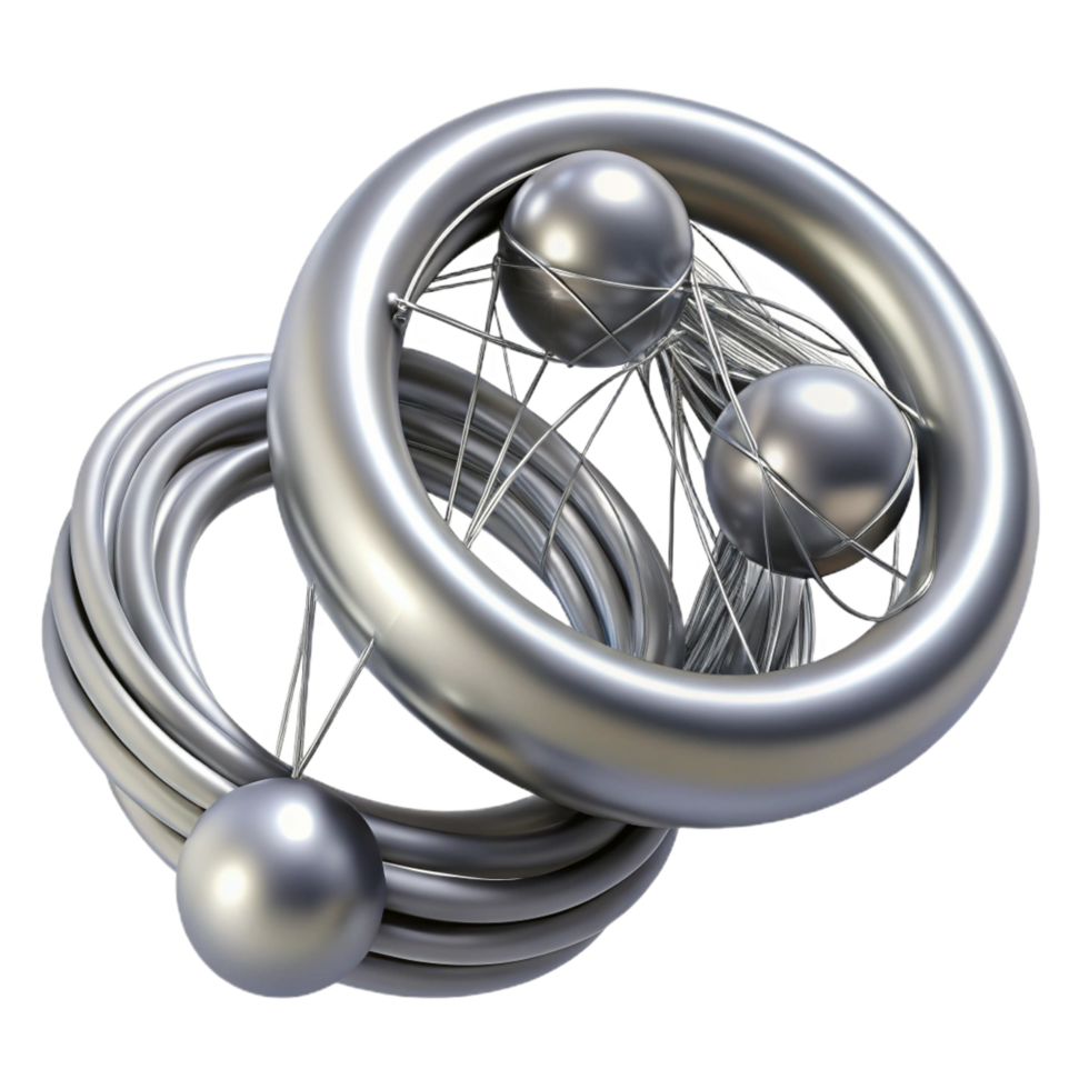 stunning abstract beautiful traditional Metallic Sphere Abstract 3D Render professional premium png