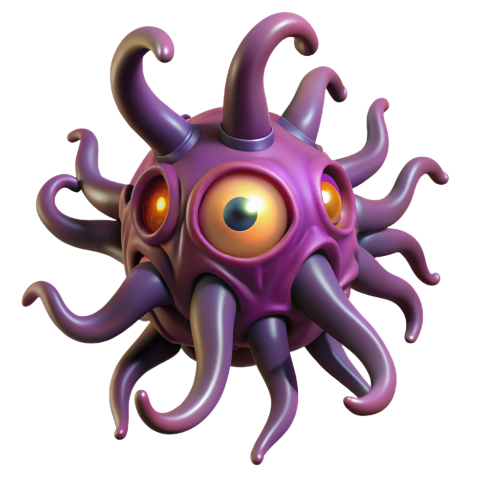 impressive creative elegant rustic 3D Render of a Cartoon Virus exclusive premium png