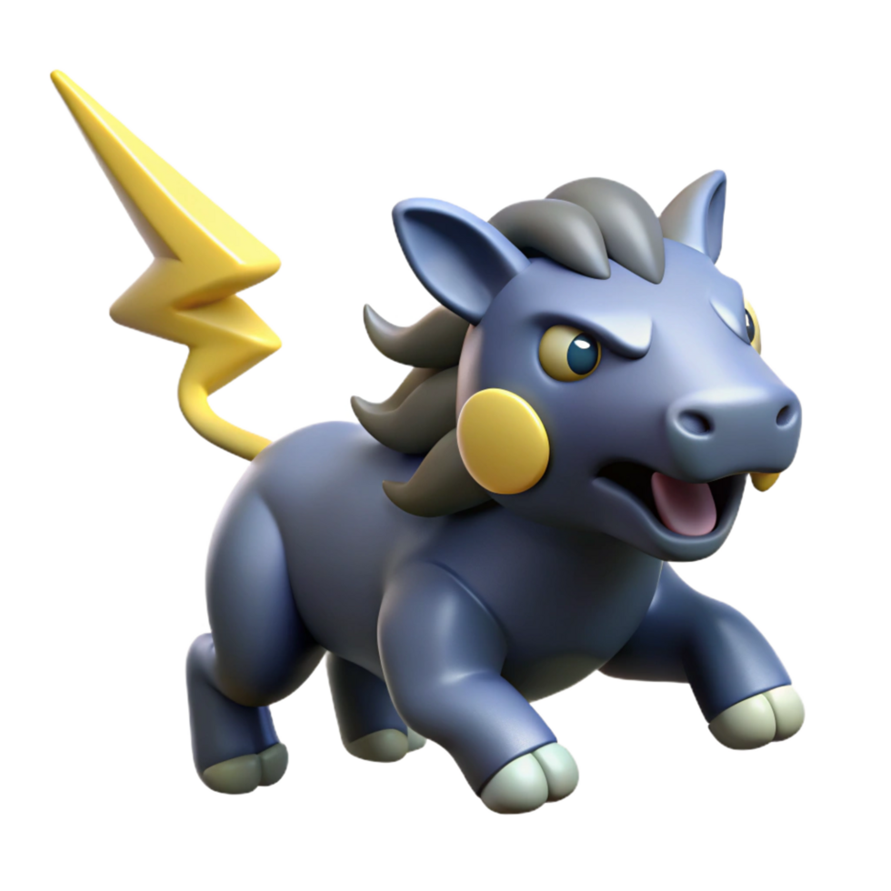elegant modern extraordinary traditional 3D Render of a Mythical Horse Creature original exclusive png