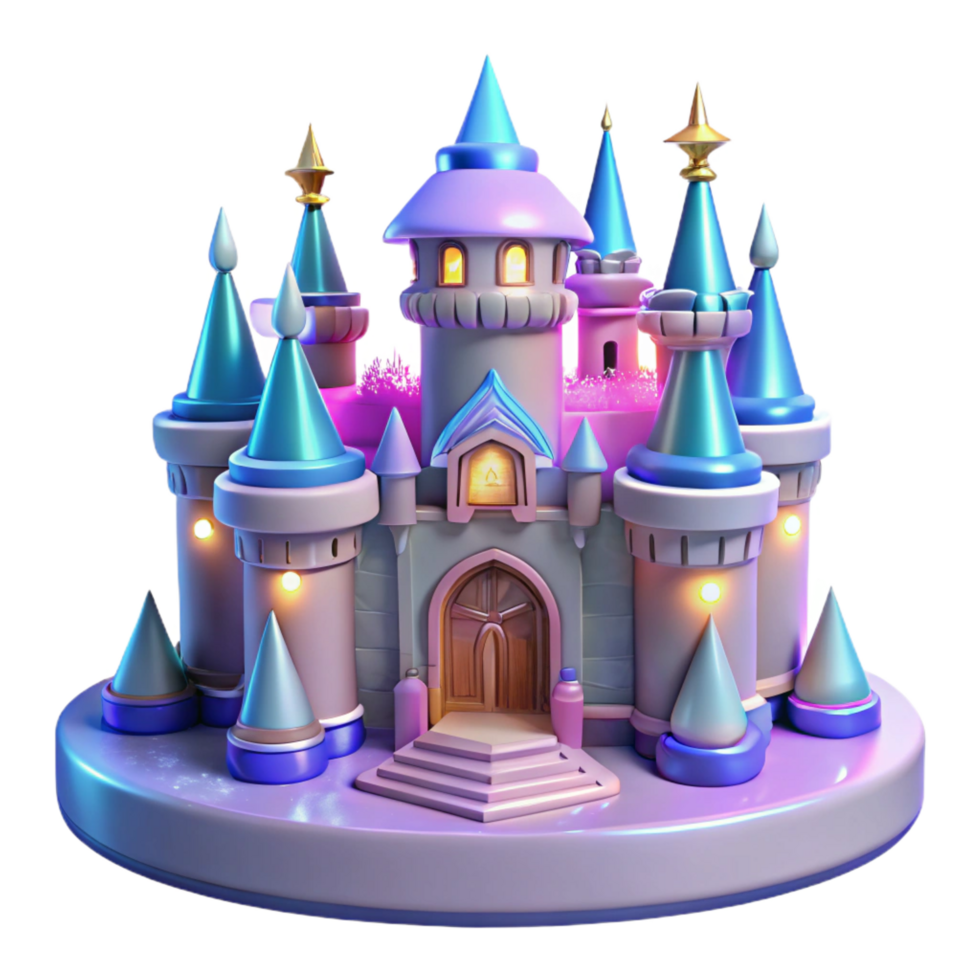 stunning classic impressive abstract Enchanted 3D Castle Illustration original high resolution png
