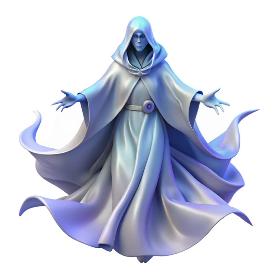 wonderful traditional magnificent classic 3D Render Mystic Figure in Flowing Robe exclusive genuine png