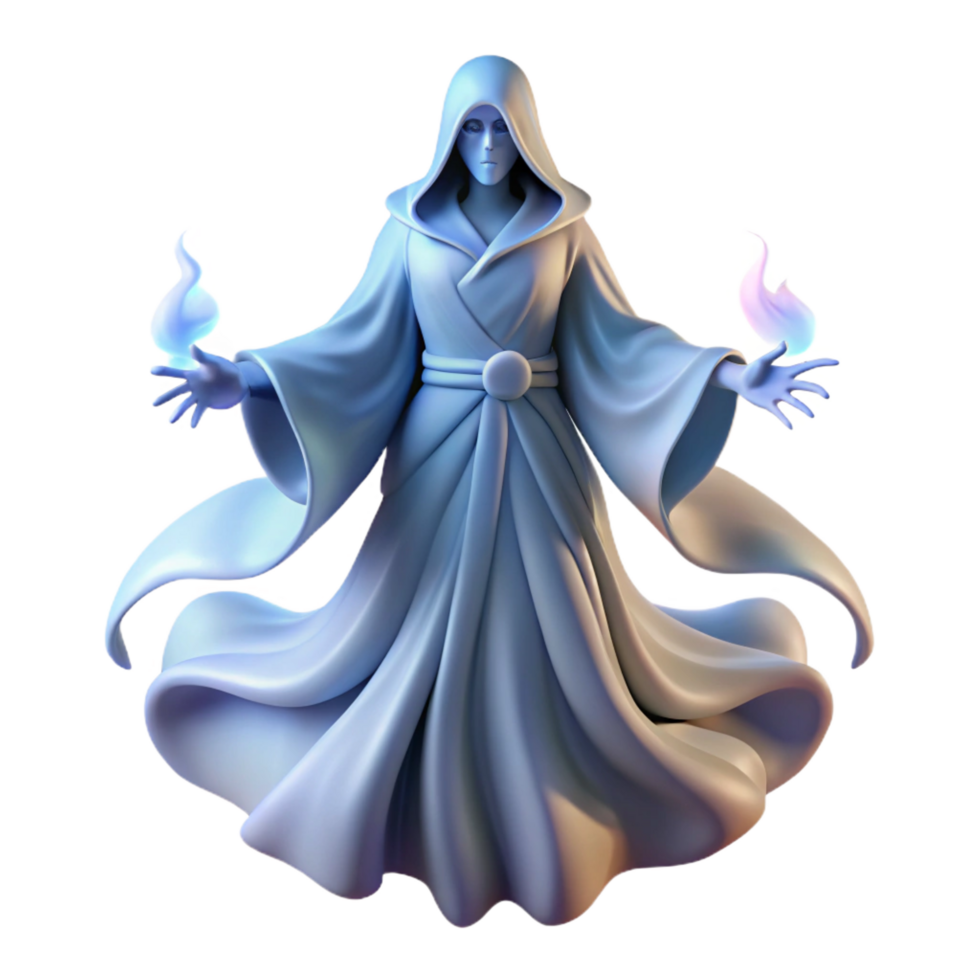 dramatic classic dramatic artistic Mystic 3D Render Floating Mage authentic premium png
