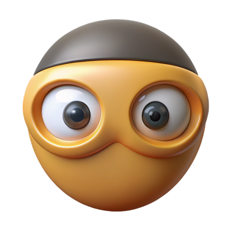 extraordinary traditional elegant creative 3D Emoticon Illustration Big Eyes authentic 4K png