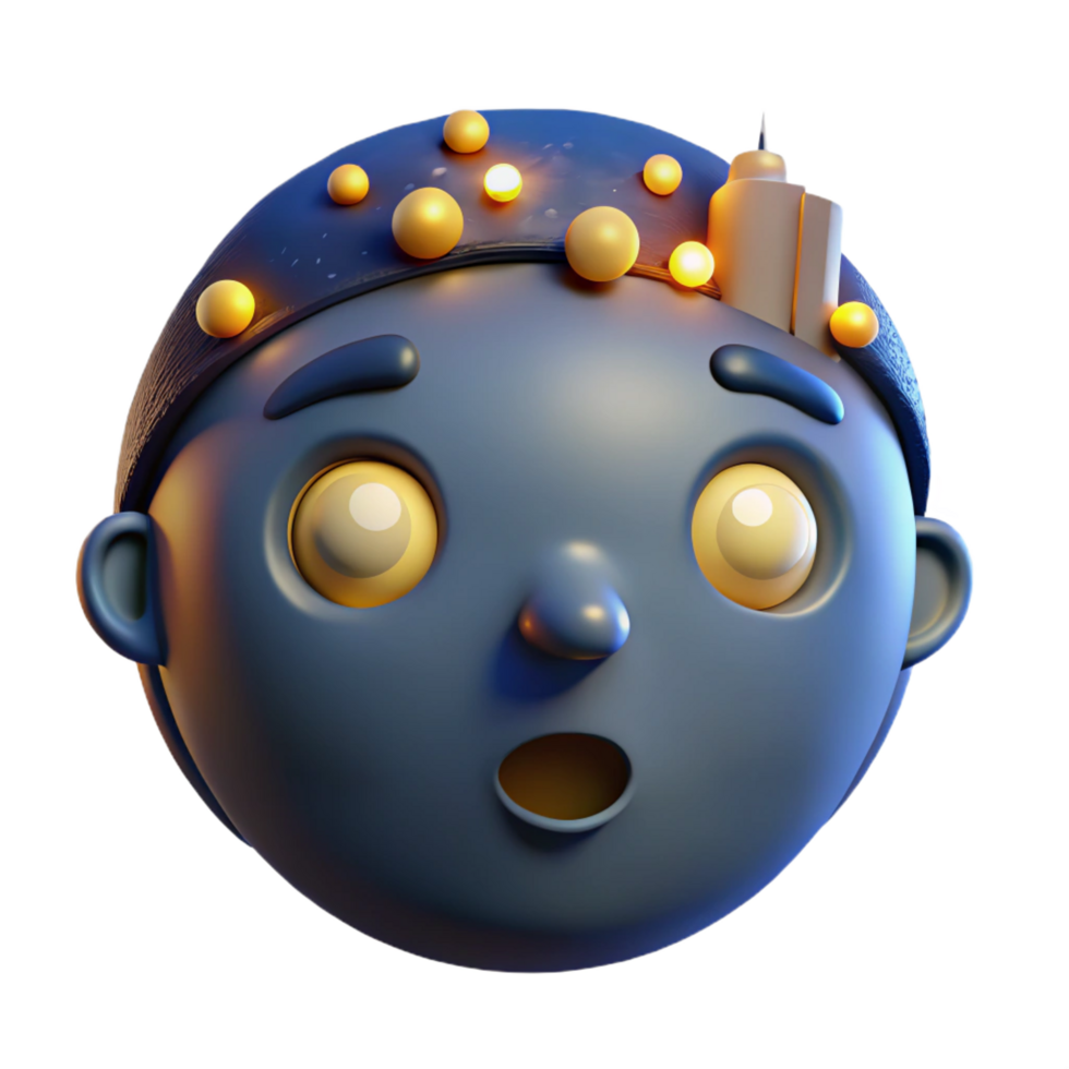 wonderful artistic beautiful traditional 3D Cartoon Character, Surprised Expression high quality professional png