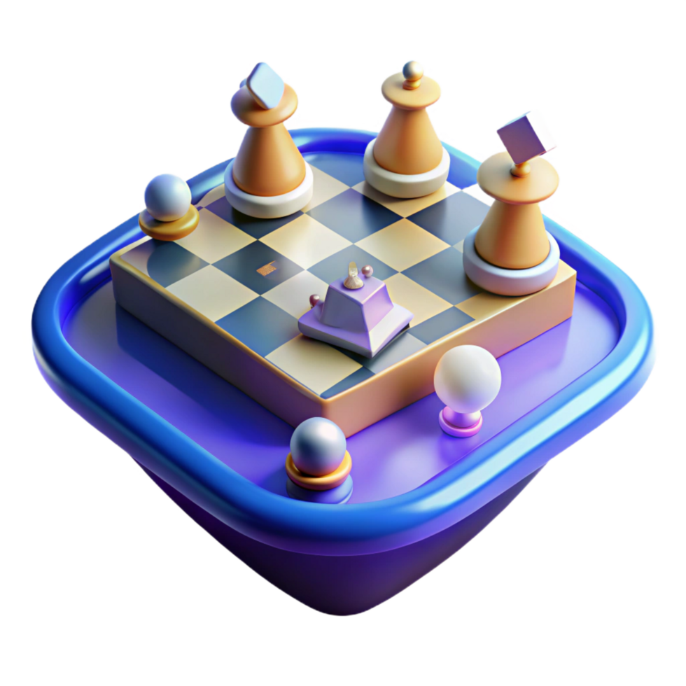 stunning creative serene traditional 3D Chess Game Illustration genuine exclusive png