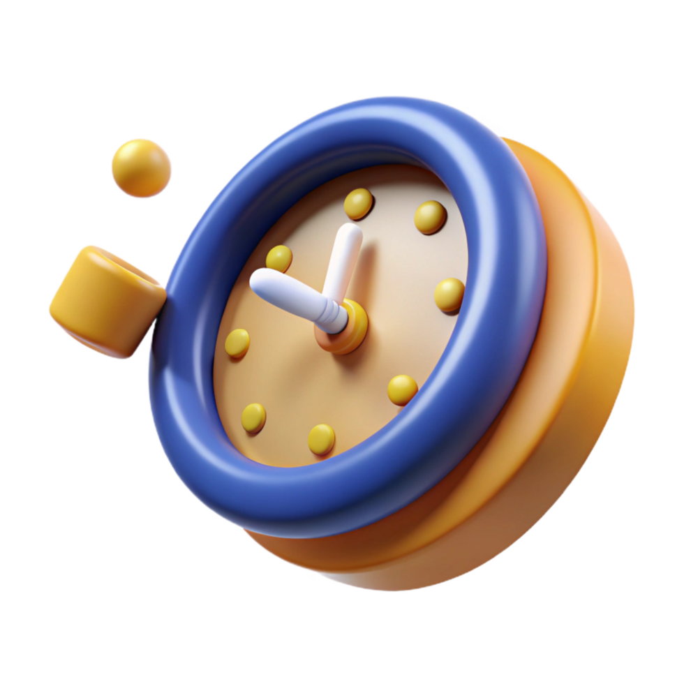 extraordinary classic beautiful classic 3D Cartoon Clock Illustration high resolution authentic png