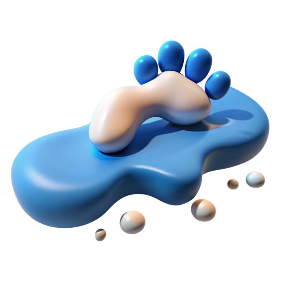 beautiful traditional elegant modern 3D Foot Print Abstract Background Illustration high quality authentic png