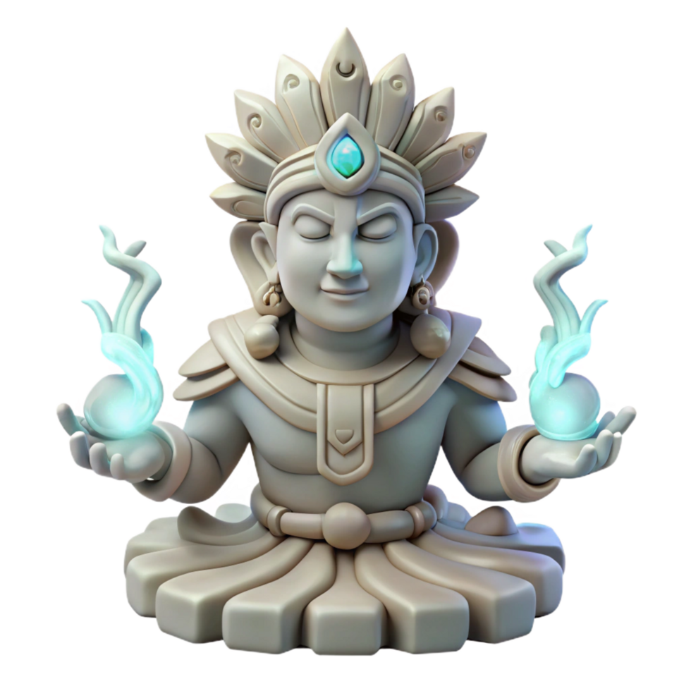 serene creative dramatic abstract Serene 3D Render of a Deity authentic high quality png