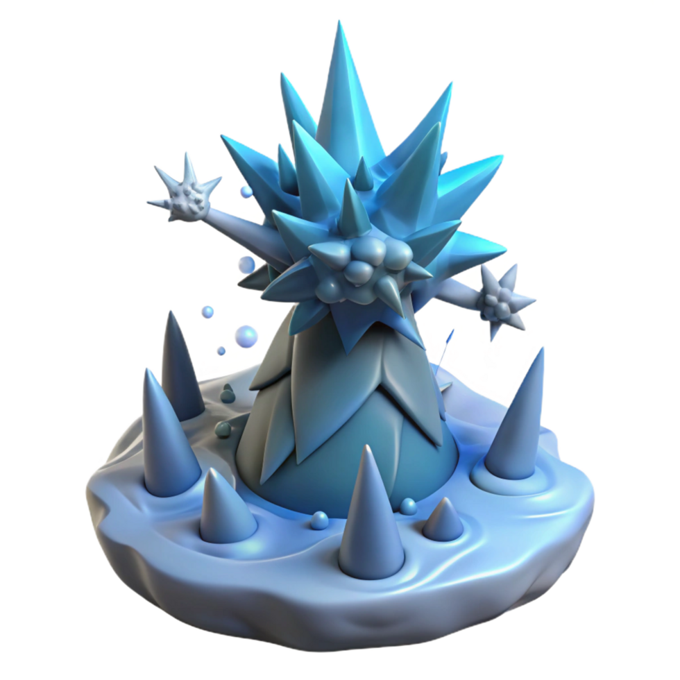 elegant rustic vibrant creative Icy 3D Crystal Burst Illustration exclusive genuine png
