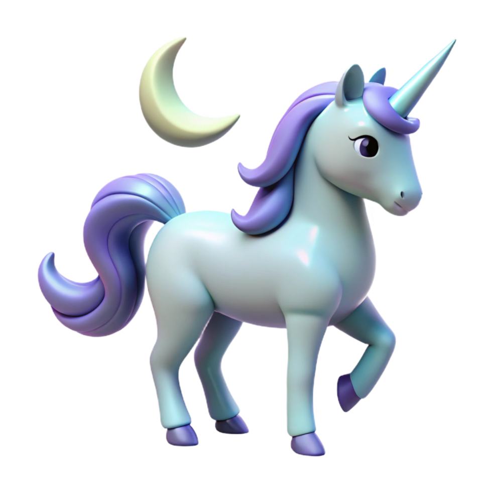 magnificent creative beautiful rustic Cute 3D Unicorn Illustration professional original png