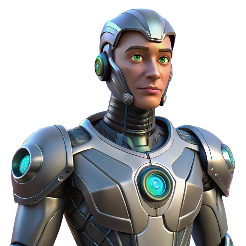 beautiful abstract extraordinary minimalist Futuristic Cyborg 3D Render detailed 4K png