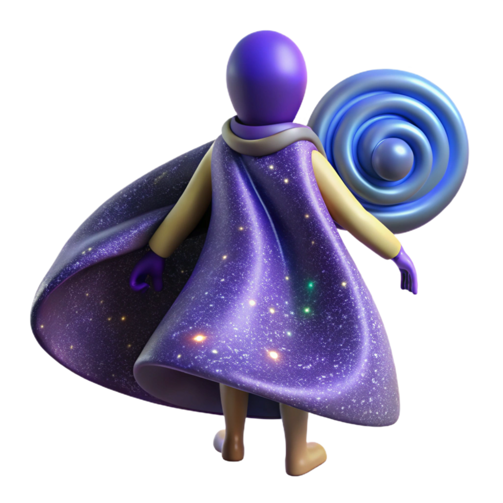 magnificent classic vibrant modern Cosmic Explorer 3D Render high quality high quality png