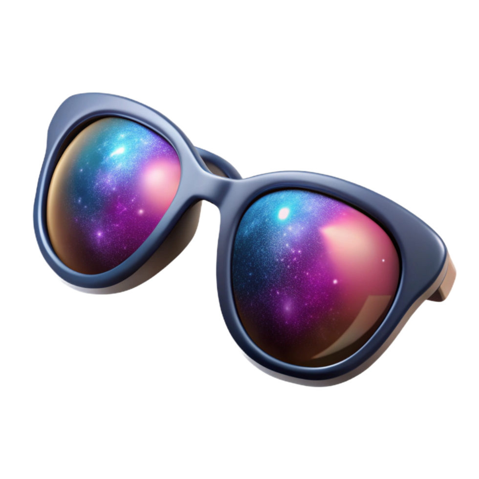 elegant modern Cosmic Sunglasses 3D Render premium png