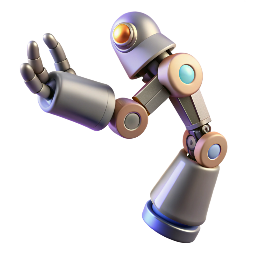 beautiful modern 3D Robot Arm Illustration professional png