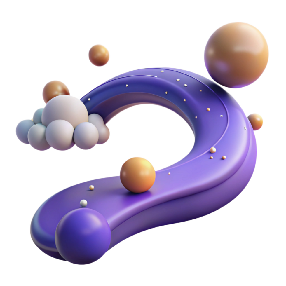 elegant rustic Abstract 3D Render Purple Swirl Background genuine png