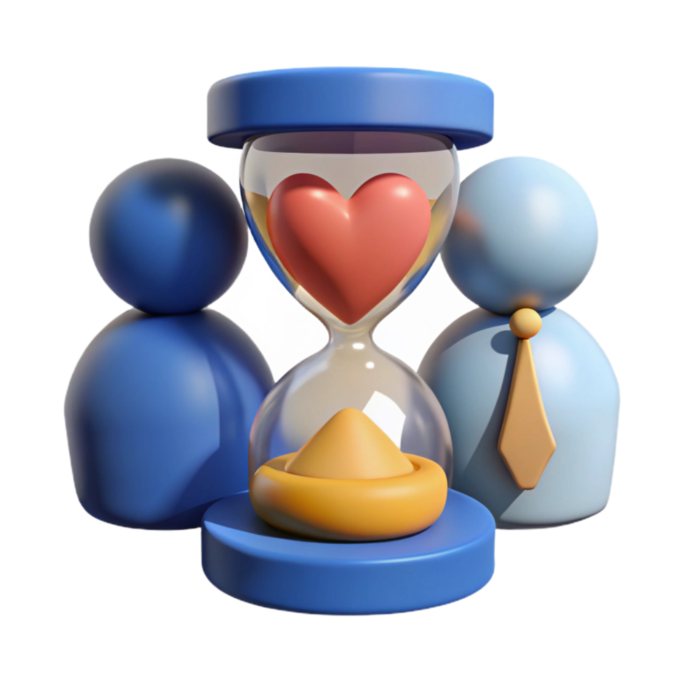 extraordinary artistic 3D Illustration Time, Love, and Safe Choices professional png