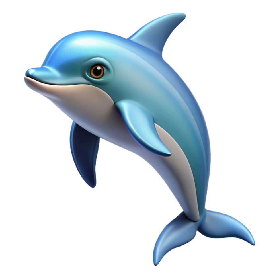 beautiful creative Playful Dolphin 3D Render high resolution png