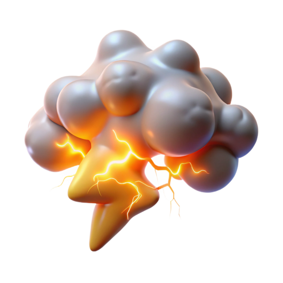 dramatic creative 3D Render Abstract Cloud Storm detailed png