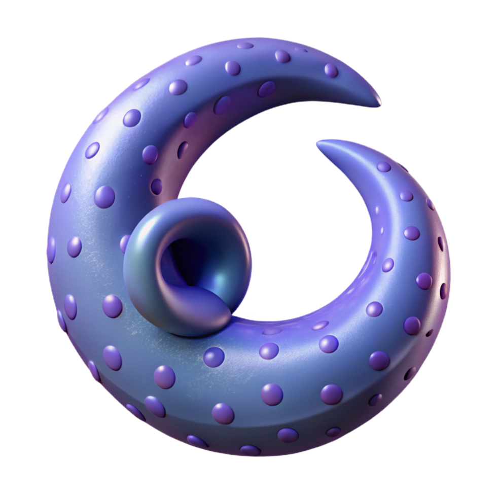 wonderful abstract 3D Render Purple Crescent Abstract Background genuine png