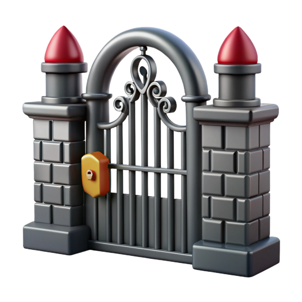 magnificent abstract 3D Render Ornate Gate Model exclusive png