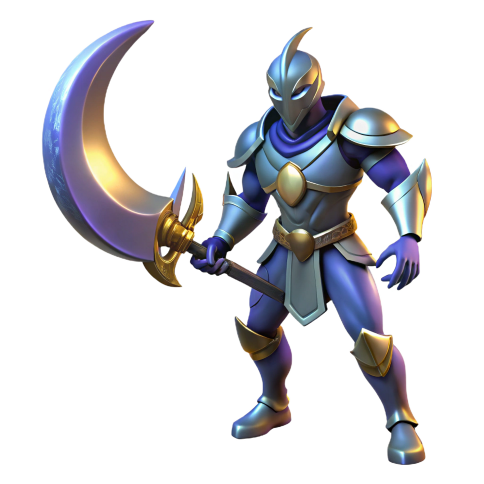 stunning contemporary Fantasy Knight 3D Render 4K png