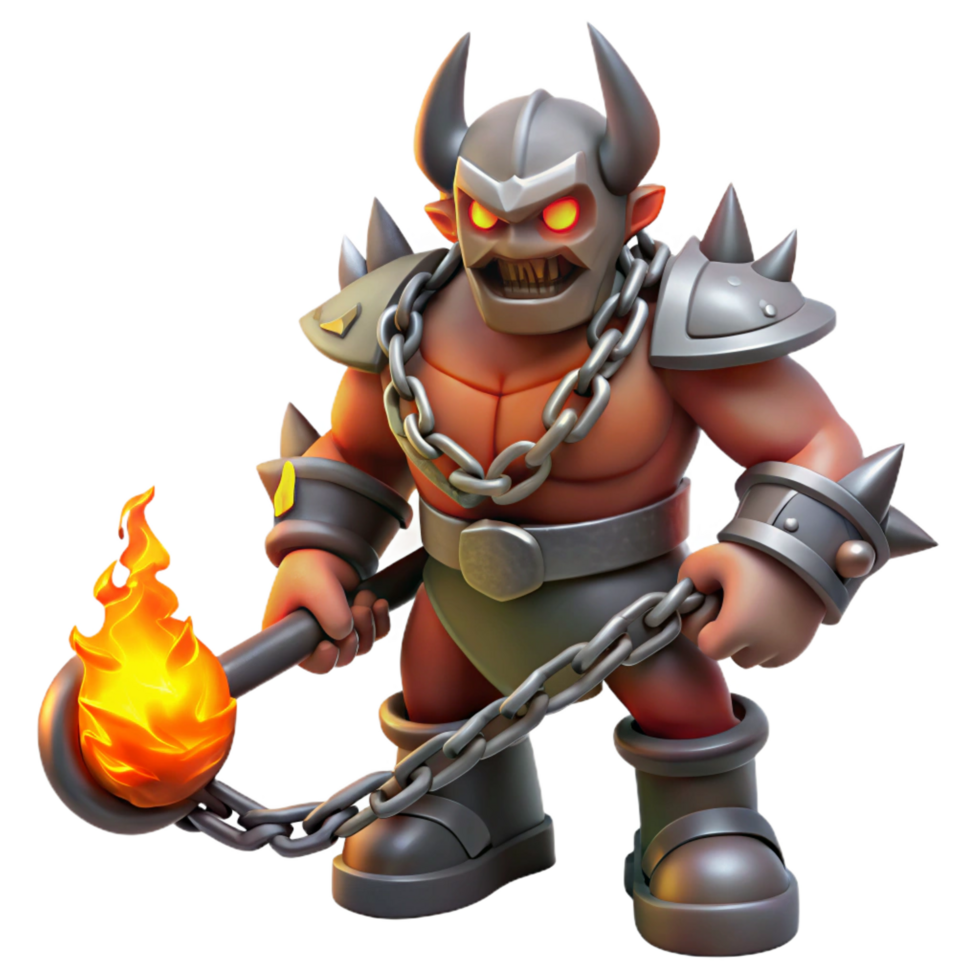 elegant artistic Fiery Minitaur 3D Render high quality png