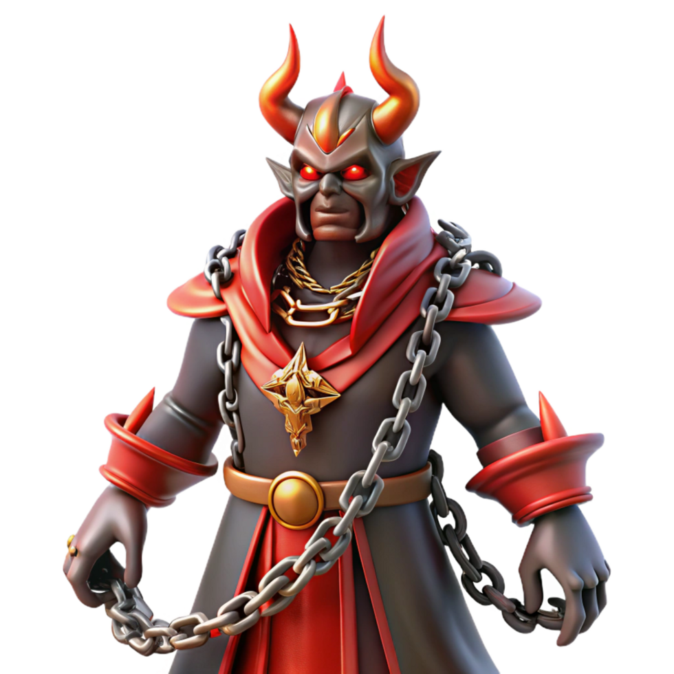 beautiful abstract 3D Render Dark Fantasy Demon Lord genuine png