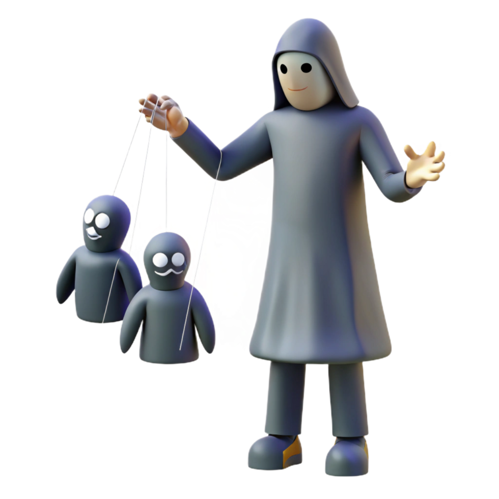 wonderful rustic 3D Puppet Master Illustration exclusive png