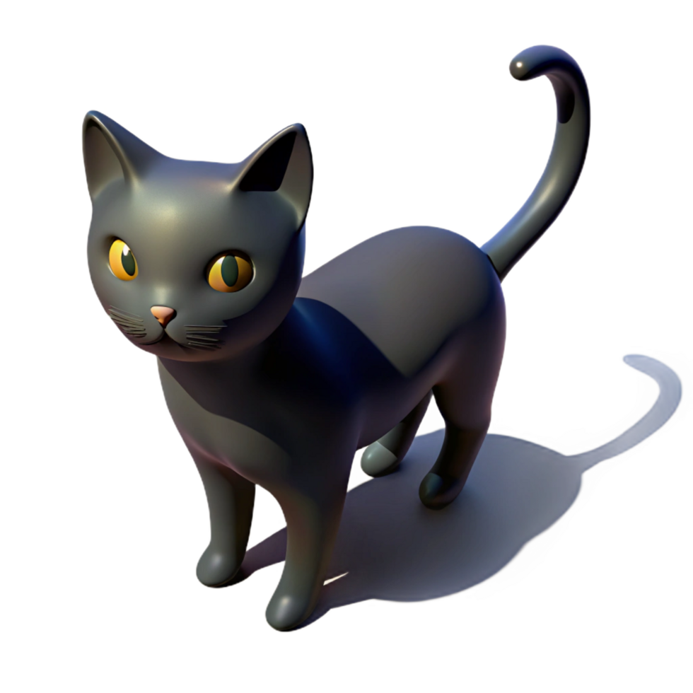 wonderful rustic 3D Render Cute Kitten Illustration exclusive png