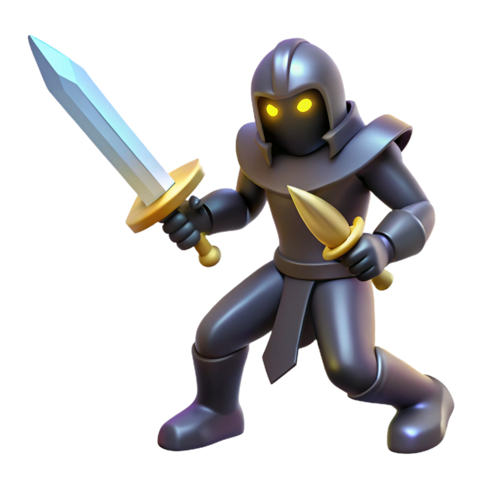 stunning classic 3D Cartoon Knight Illustration professional png