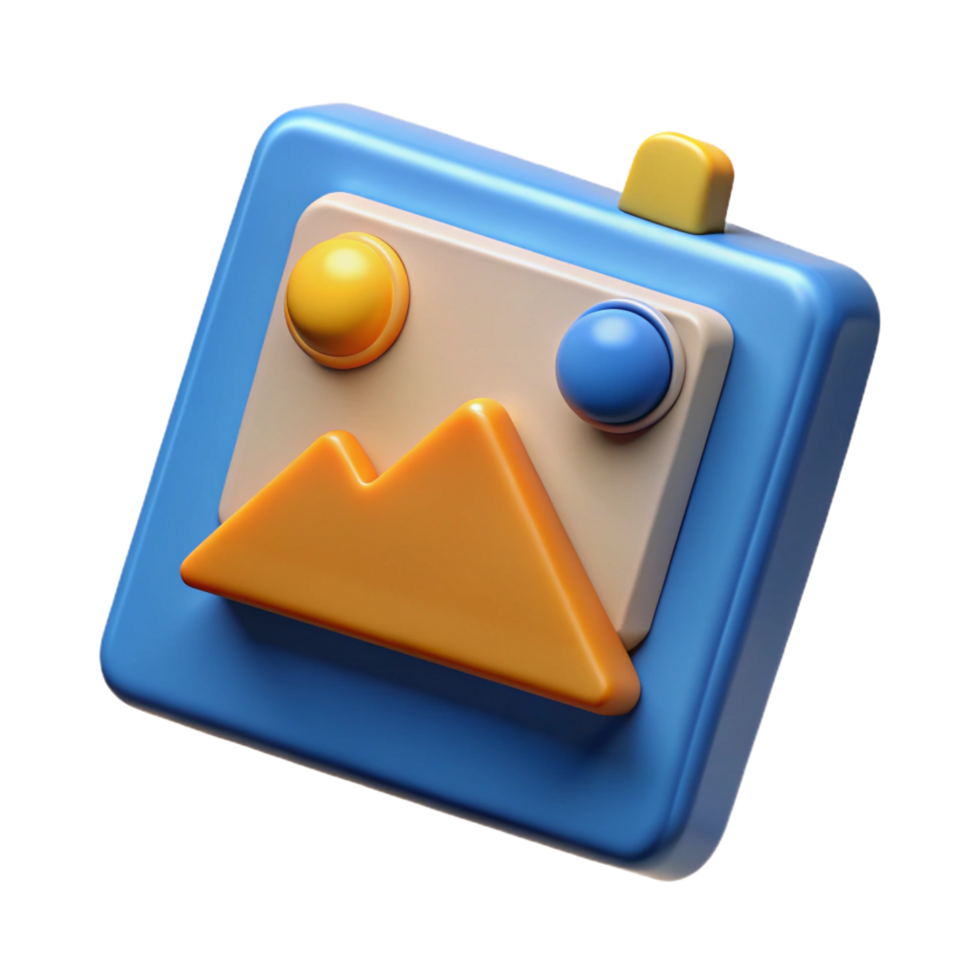 vibrant rustic 3D Render Cartoon Image Icon authentic png