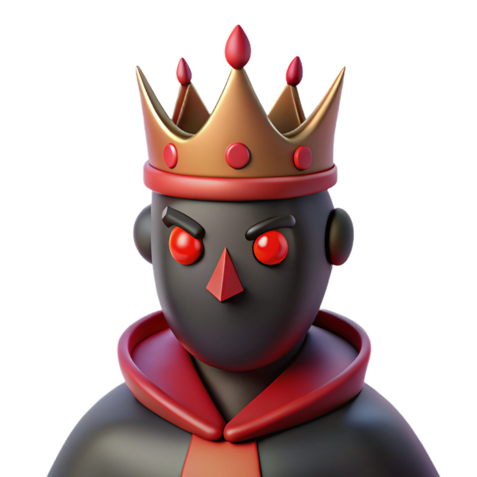 wonderful traditional 3D Render Dark King Illustration high resolution png