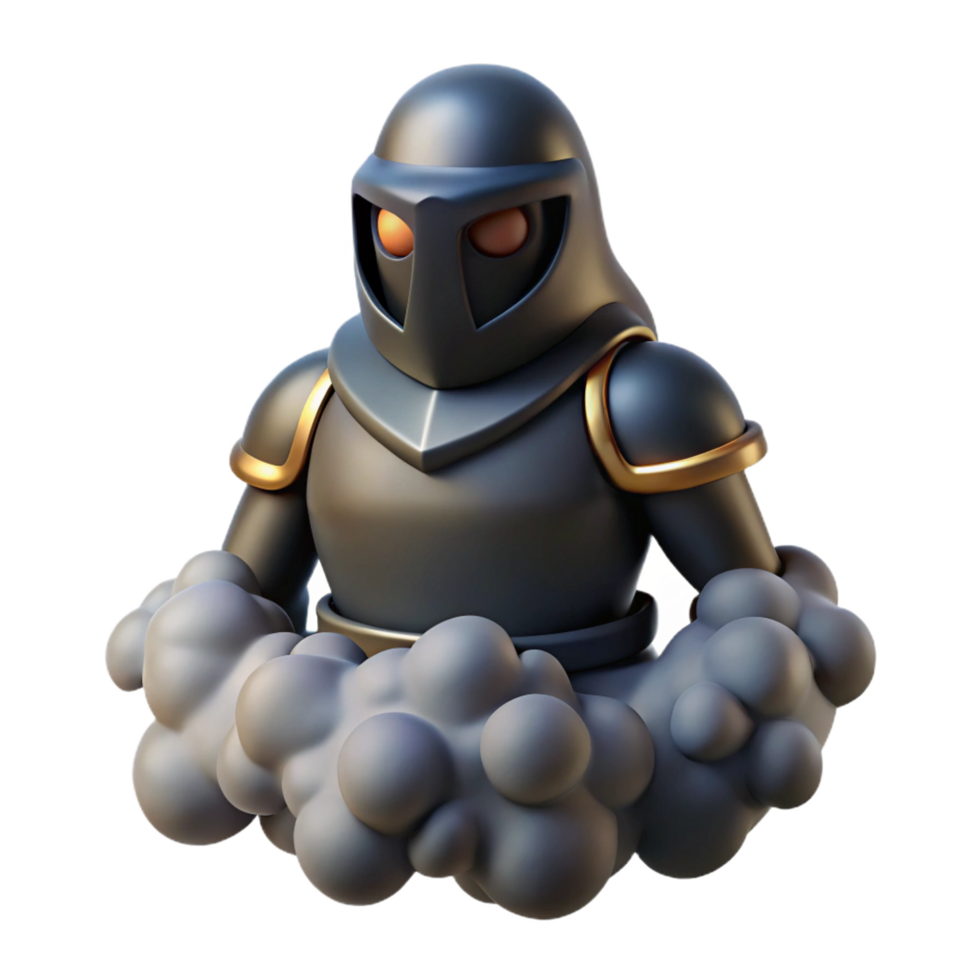 impressive modern 3D Render Dark Knight Cloud genuine png