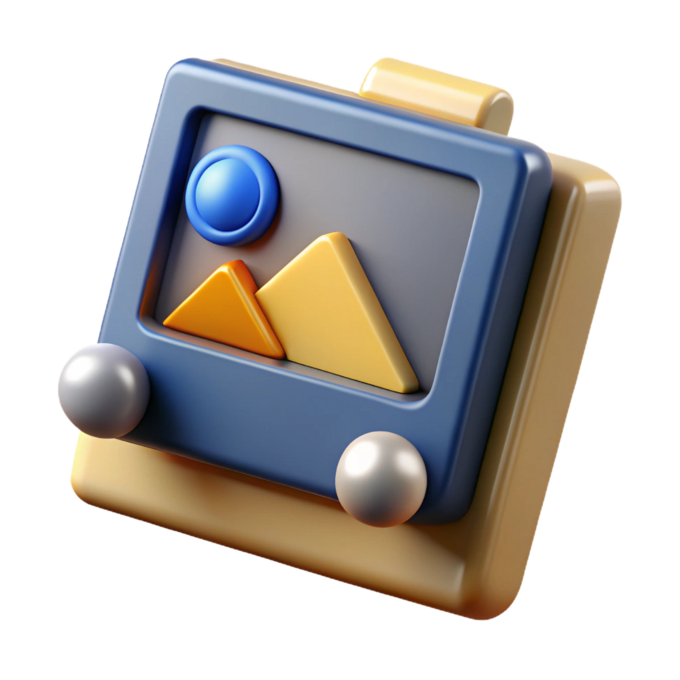 stunning abstract 3D Render Image Icon, Colorful Graphic 4K png