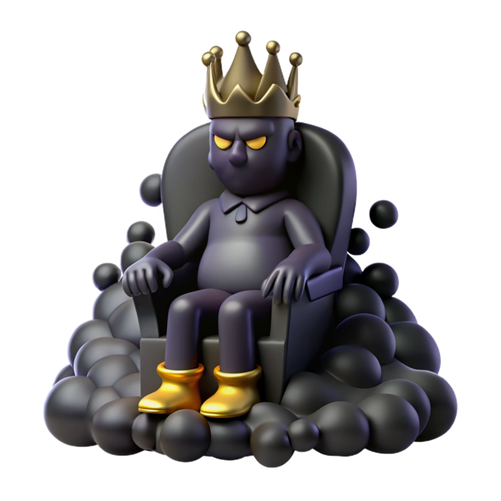 wonderful modern 3D Render Dark King Throne Illustration genuine png