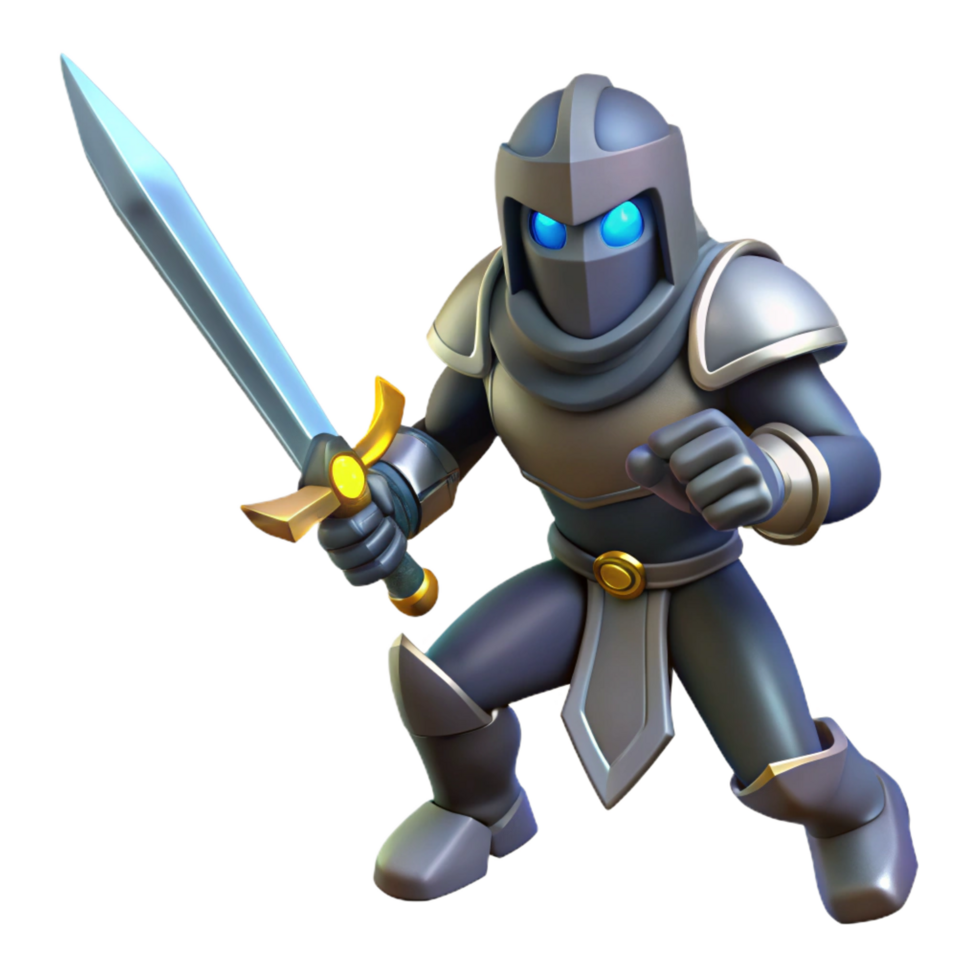 magnificent rustic 3D Render Knight Illustration premium png