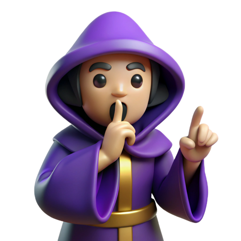 extraordinary creative 3D Render of a Mysterious Mage high resolution png