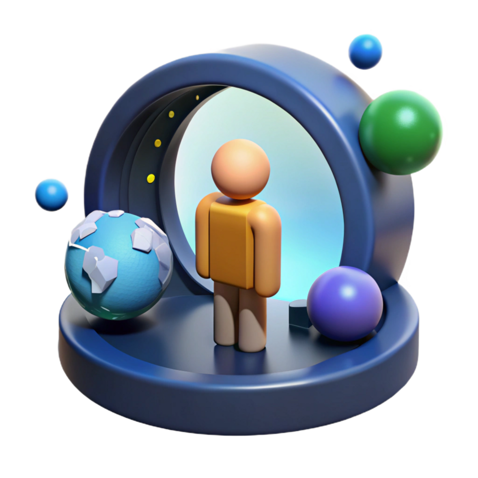 stunning artistic 3D Render Abstract Global Figure professional png