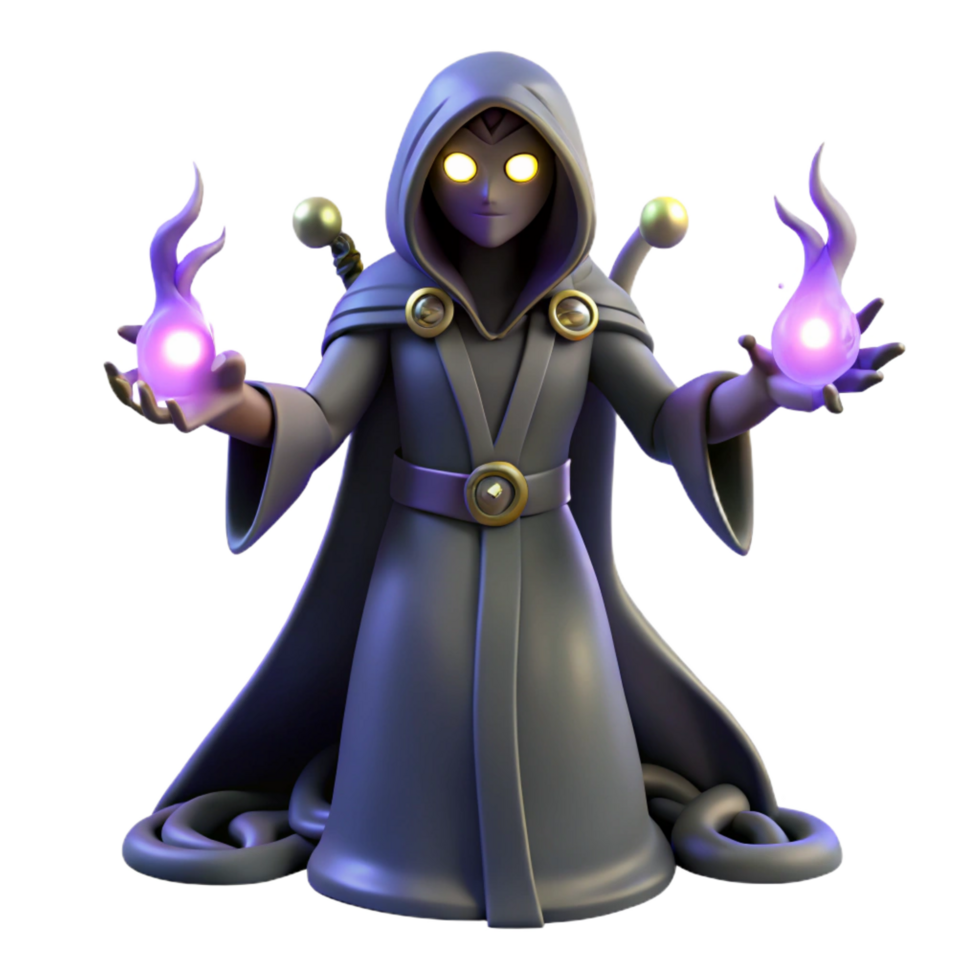 wonderful abstract 3D Render of a Powerful Wizard genuine png