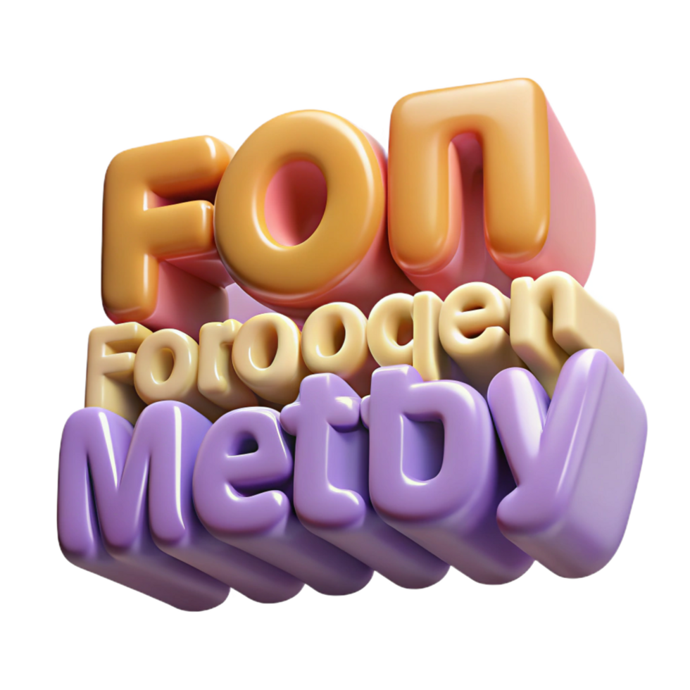 impressive rustic Fun 3D Text Illustration high resolution png